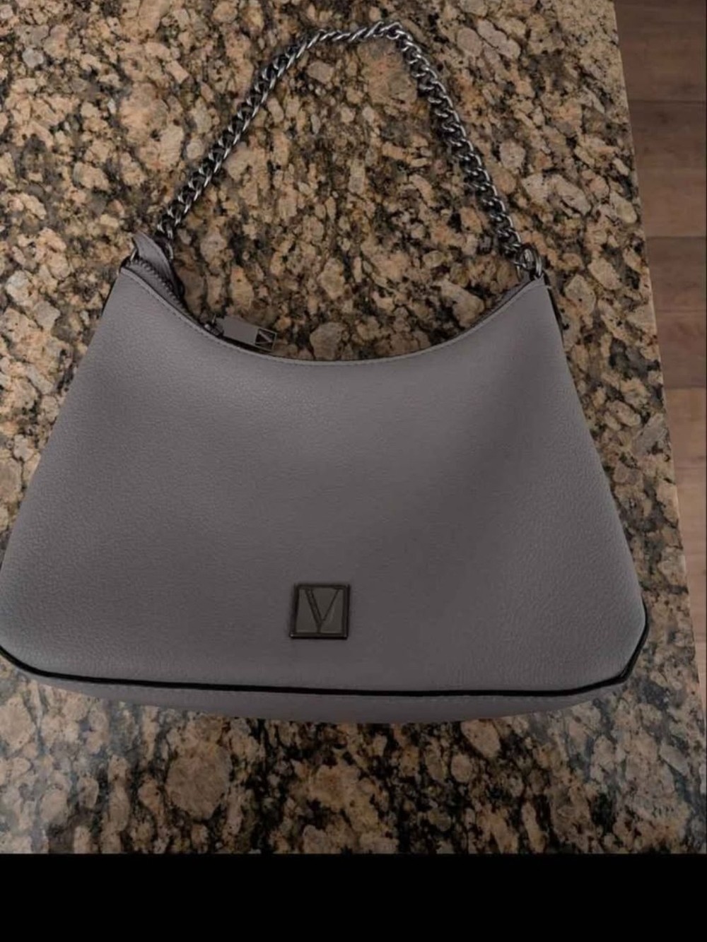Victoria's Secret Gray FAUX Leather Shoulder Bag